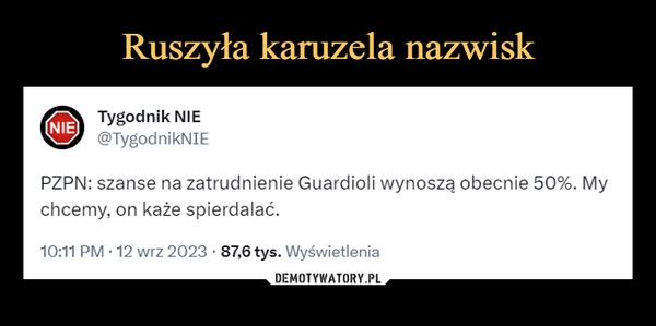 
    Ruszyła karuzela nazwisk