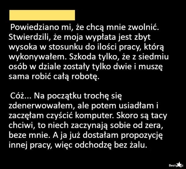 
    Zwolnienie z pracy 