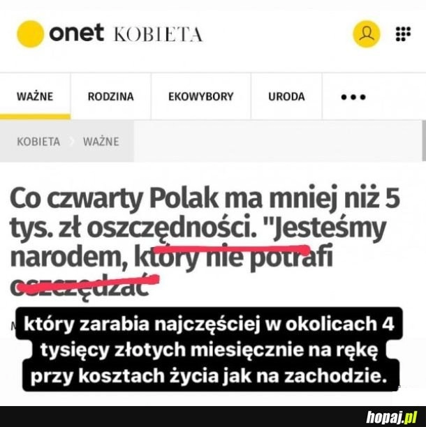 
    Oszczędności w tym kraju