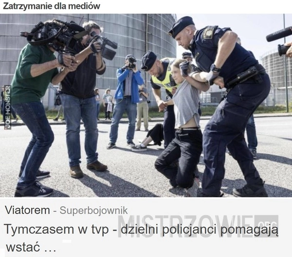 
    Zatrzymanie dla mediów