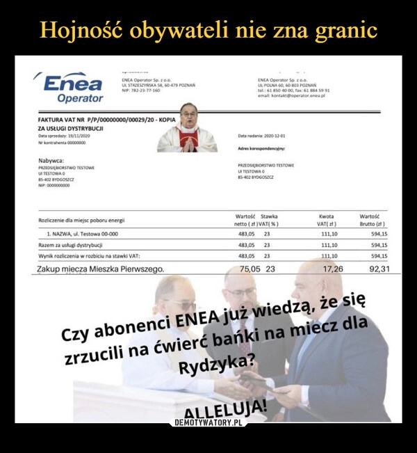 
    Hojność obywateli nie zna granic