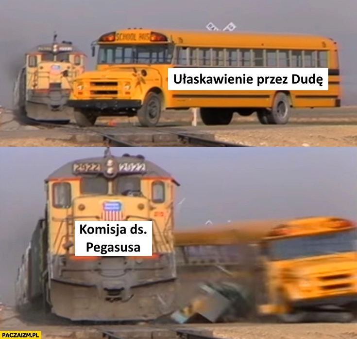 
    Kamiński ułaskawienie przed Dudę autobus vs komisja ds. Pegasusa pociąg