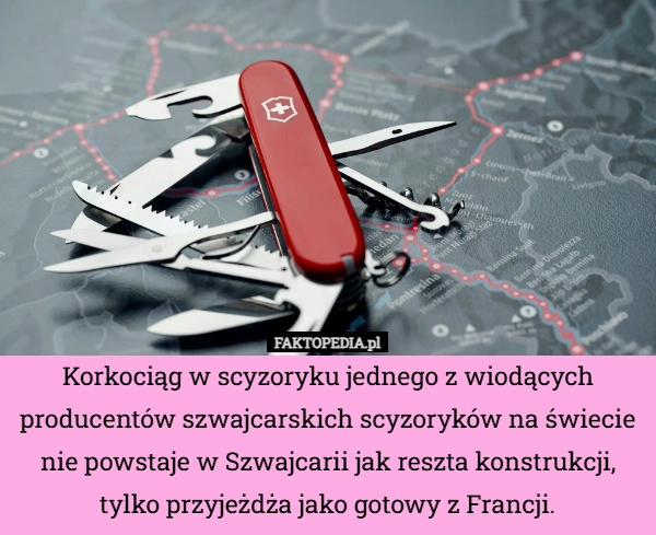 
    Korkociąg w scyzoryku jednego z wiodących producentów szwajcarskich scyzoryków