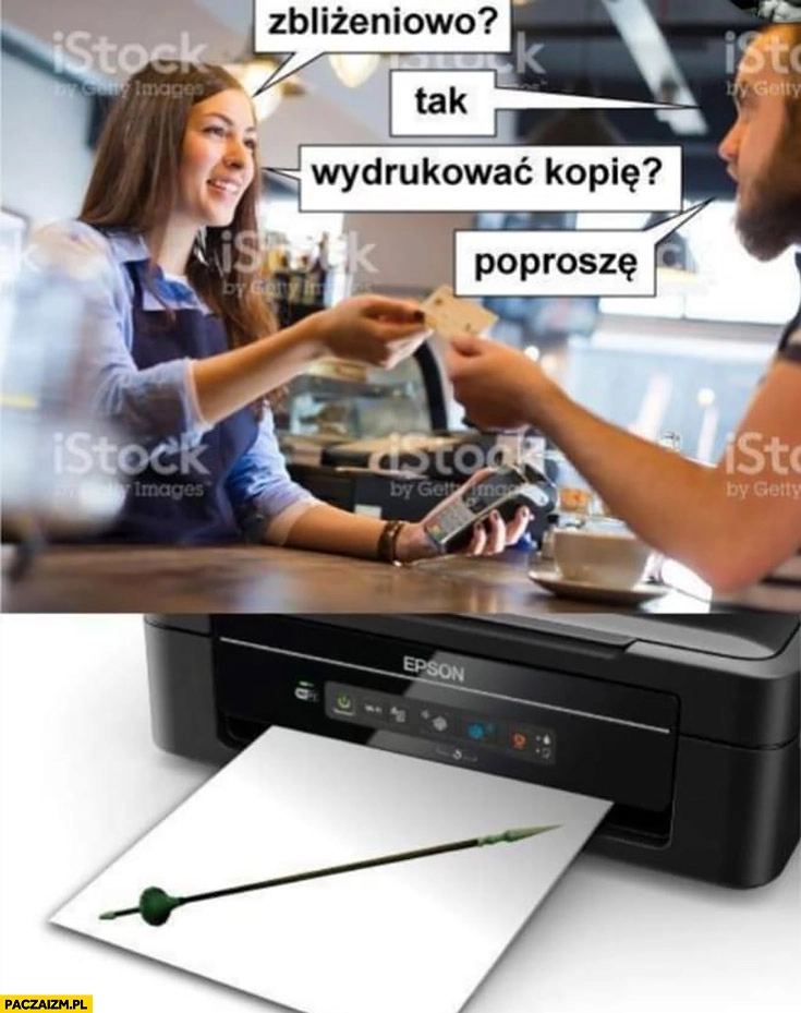 
    Płatność zbliżeniowo? Tak, wydrukować kopię? Poproszę kopia broń dosłownie