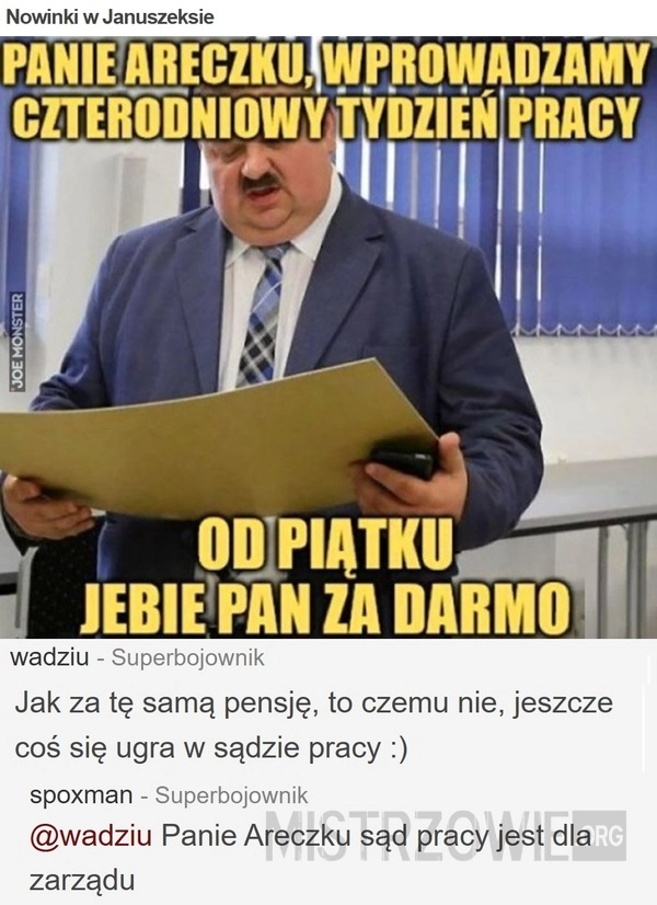 
    Nowinki w Januszeksie