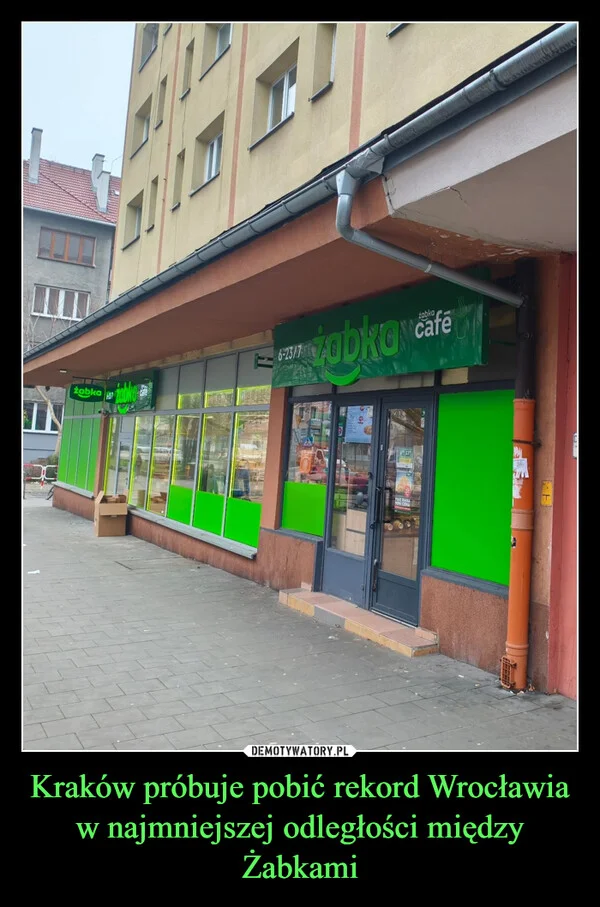 
    Kraków próbuje pobić rekord Wrocławia w najmniejszej odległości między Żabkami