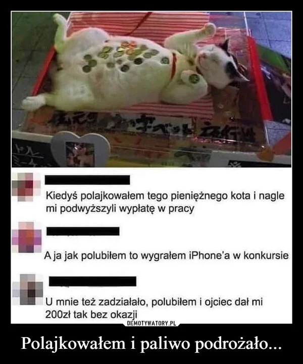 
    Polajkowałem i paliwo podrożało...