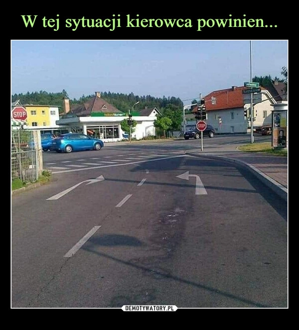 
    W tej sytuacji kierowca powinien...