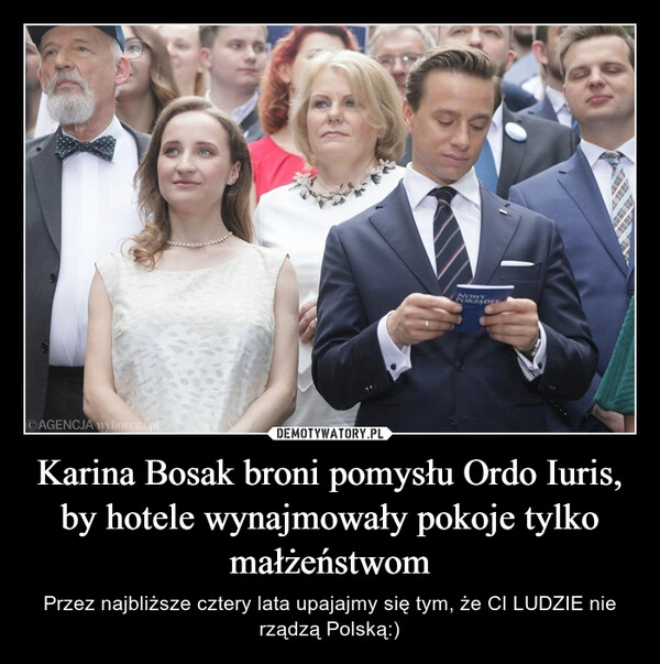 
    Karina Bosak broni pomysłu Ordo Iuris, by hotele wynajmowały pokoje tylko małżeństwom