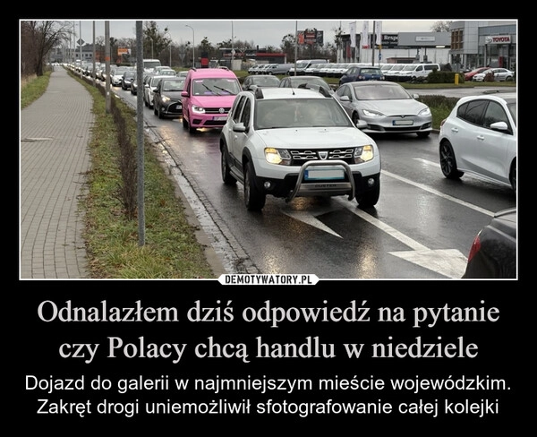 
    Odnalazłem dziś odpowiedź na pytanie czy Polacy chcą handlu w niedziele