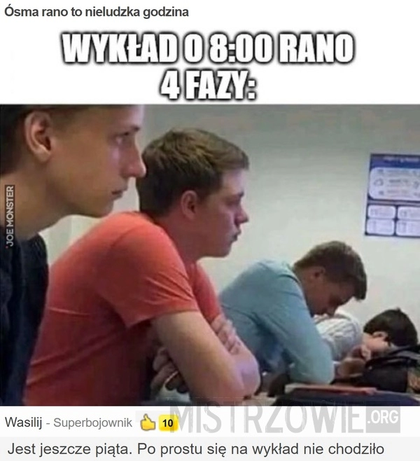 
    
			Ósma rano to nieludzka godzina					