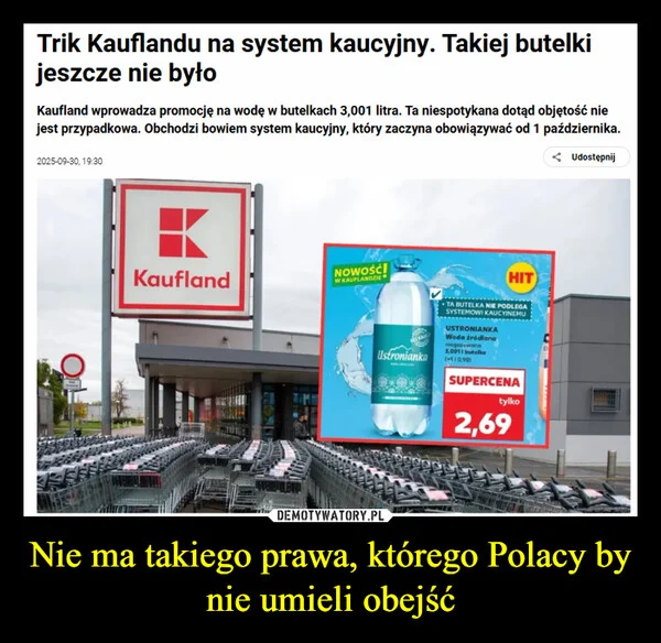 
    Nie ma takiego prawa, którego Polacy by nie umieli obejść