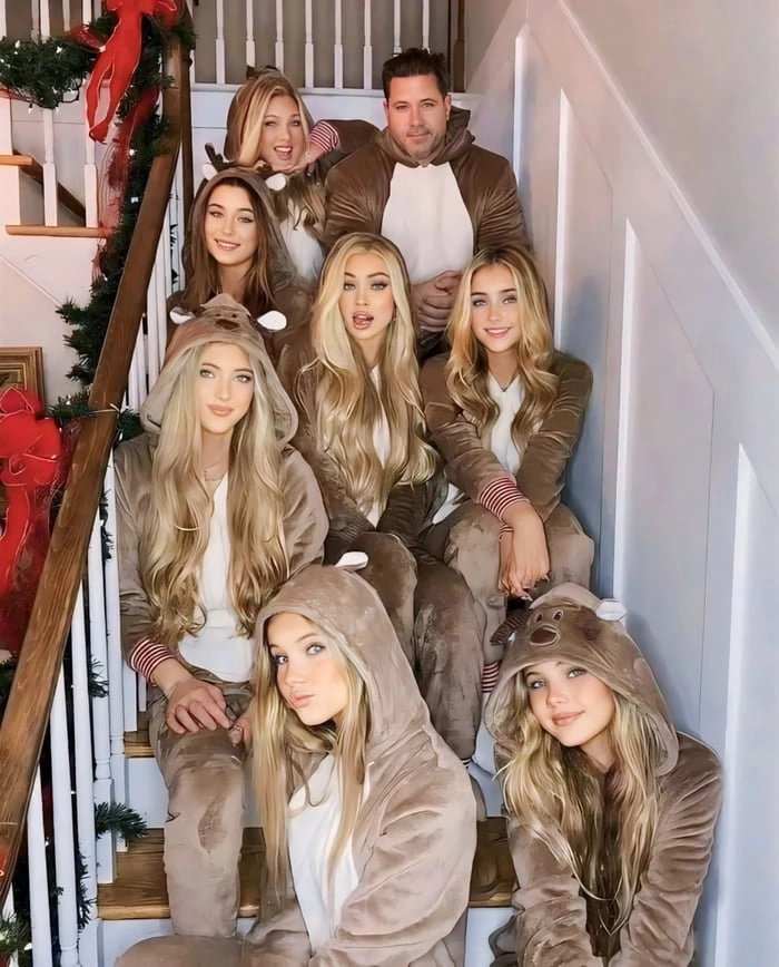 
    Just a regular dad with his 6 daughters.