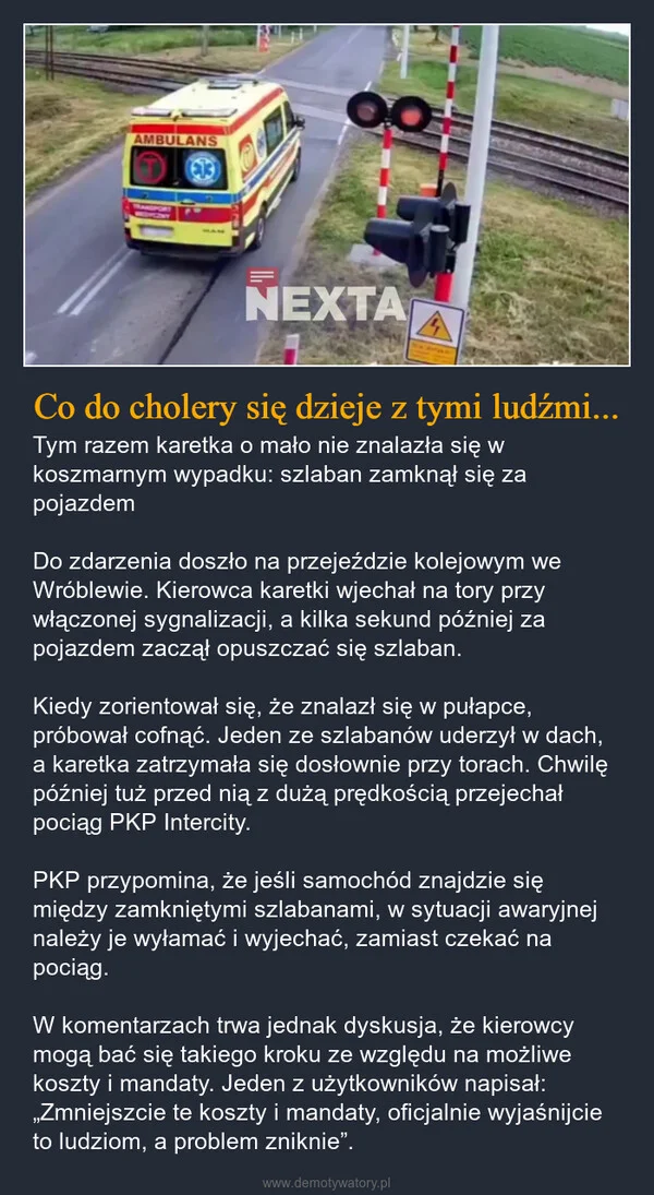 Co do cholery się dzieje z tymi ludźmi...