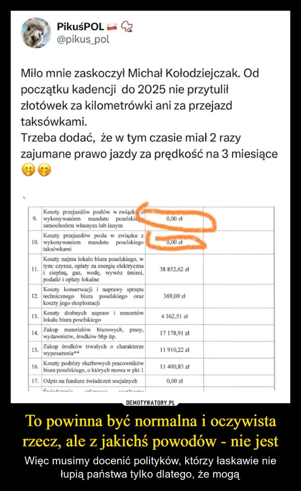
    To powinna być normalna i oczywista rzecz, ale z jakichś powodów - nie jest