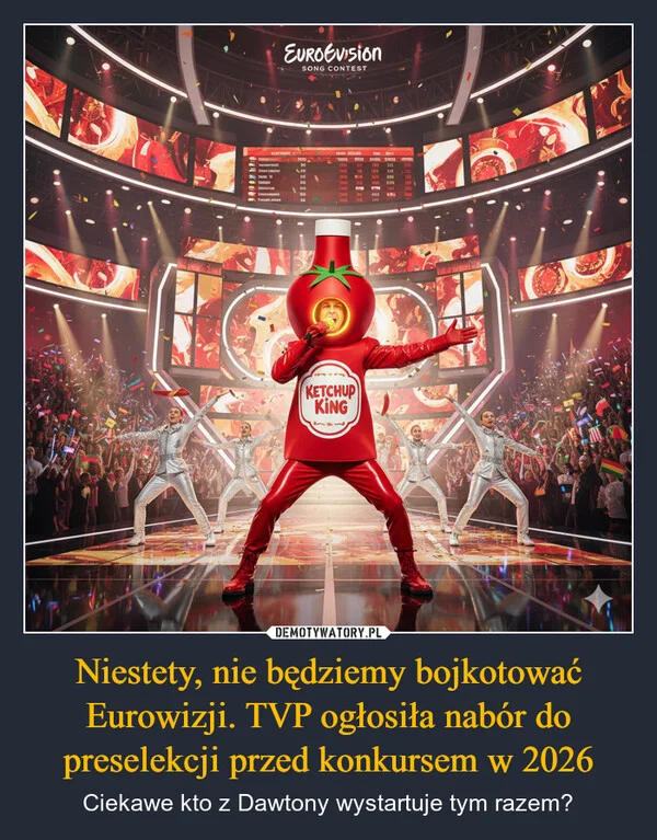 
    Niestety, nie będziemy bojkotować Eurowizji. TVP ogłosiła nabór do preselekcji przed konkursem w 2026