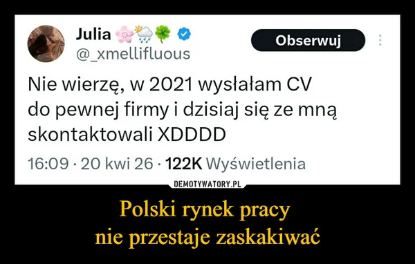
    Polski rynek pracy nie przestaje zaskakiwać
