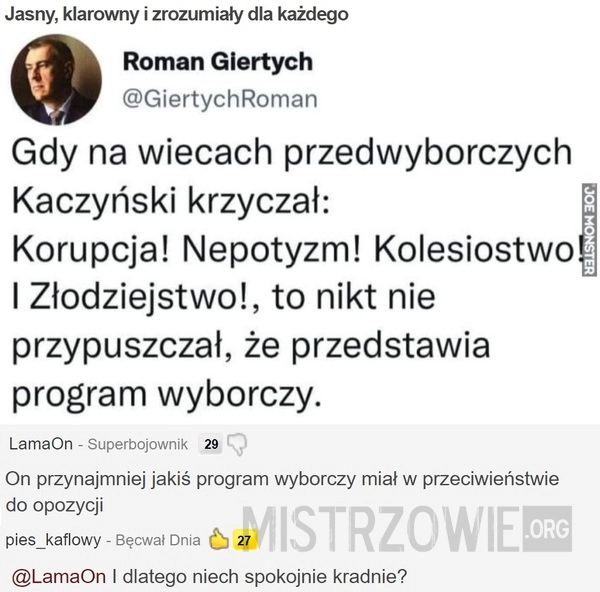 
    Jasny, klarowny i zrozumiały dla każdego