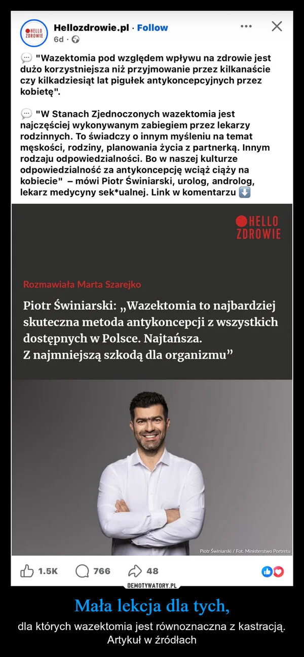 
    Mała lekcja dla tych,