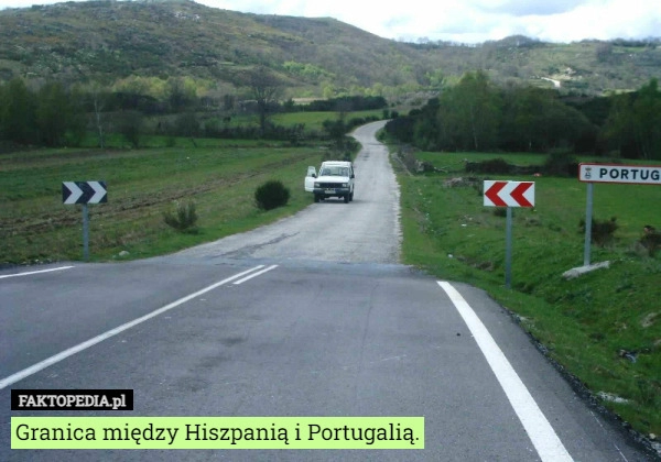 
    Granica między Hiszpanią i Portugalią.