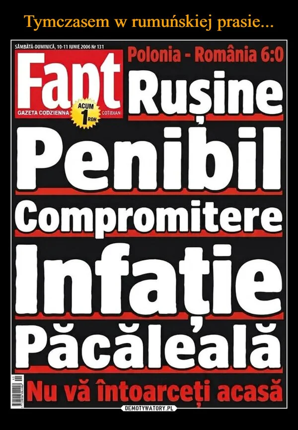 Tymczasem w rumuńskiej prasie...