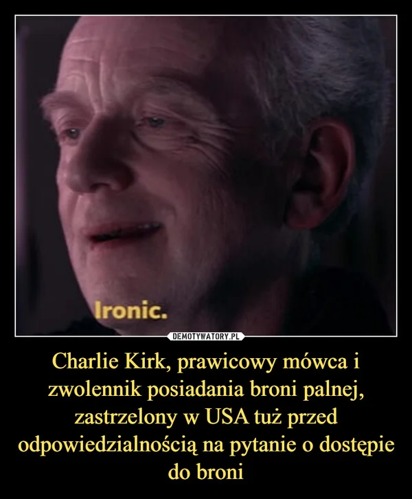 
    Charlie Kirk, prawicowy mówca i zwolennik posiadania broni palnej, zastrzelony w USA tuż przed odpowiedzialnością na pytanie o dostępie do broni