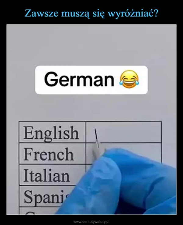 
    Zawsze muszą się wyróżniać?