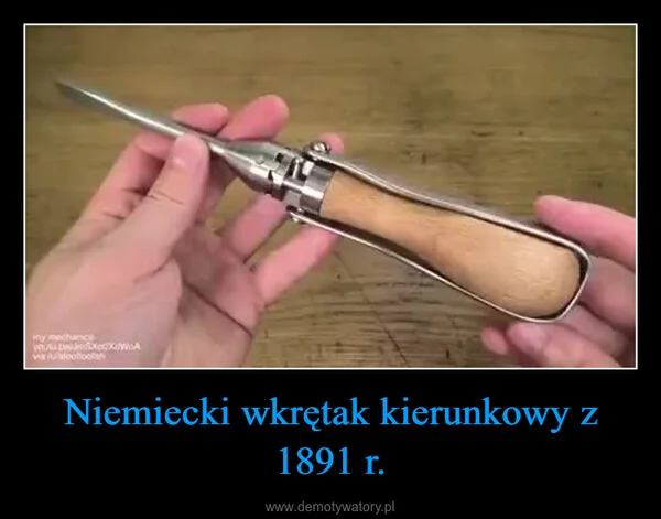 
    Niemiecki wkrętak kierunkowy z 1891 r.