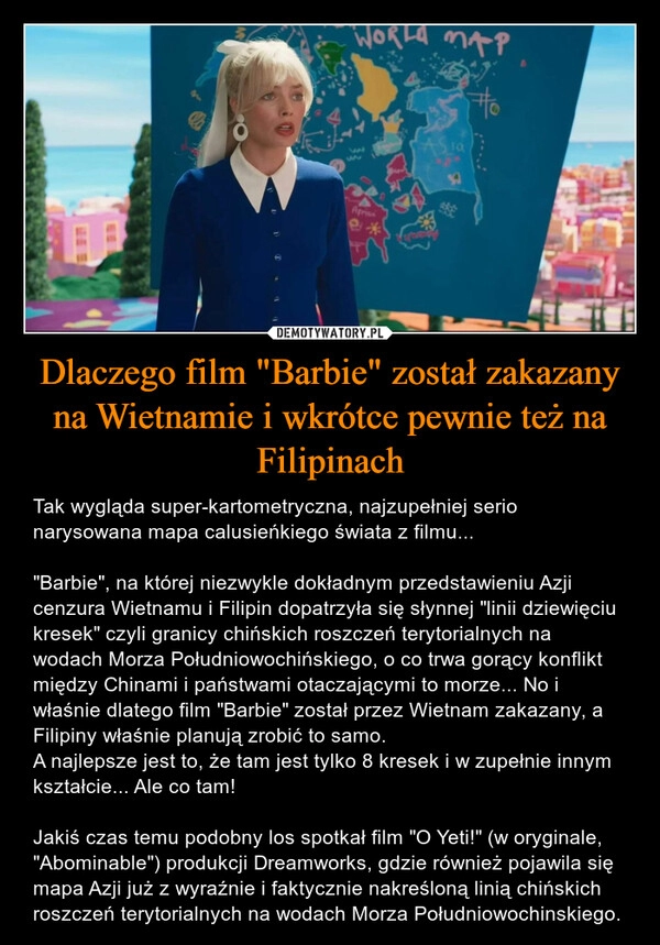 
    Dlaczego film "Barbie" został zakazany na Wietnamie i wkrótce pewnie też na Filipinach