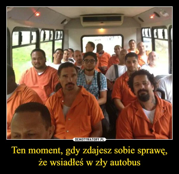 
    Ten moment, gdy zdajesz sobie sprawę, że wsiadłeś w zły autobus