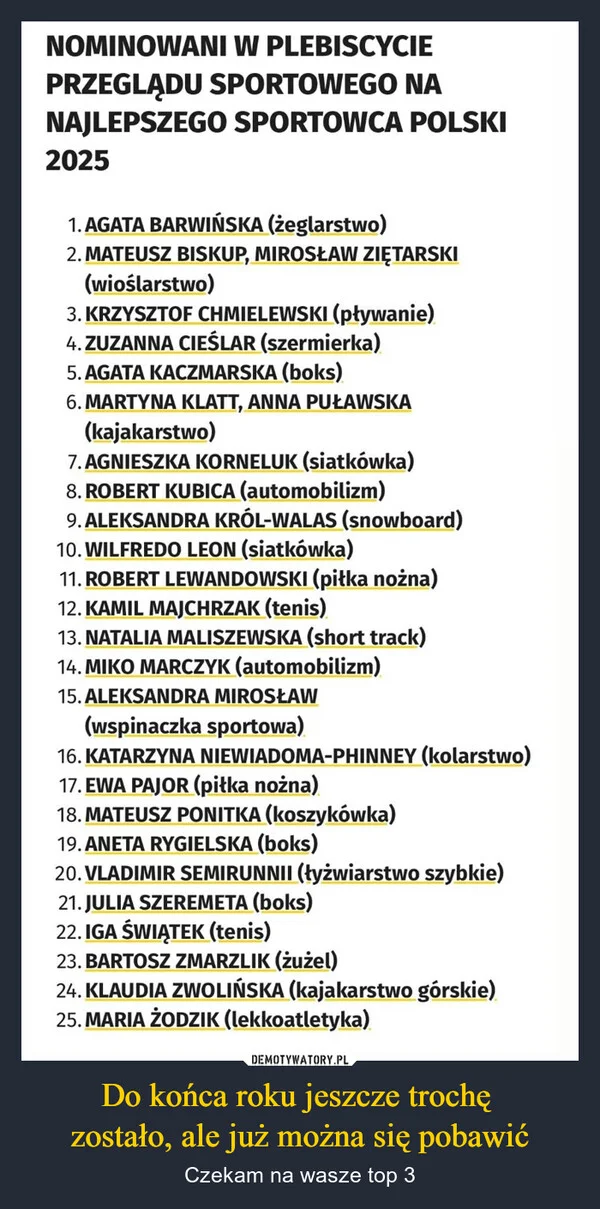 
    Do końca roku jeszcze trochę zostało, ale już można się pobawić