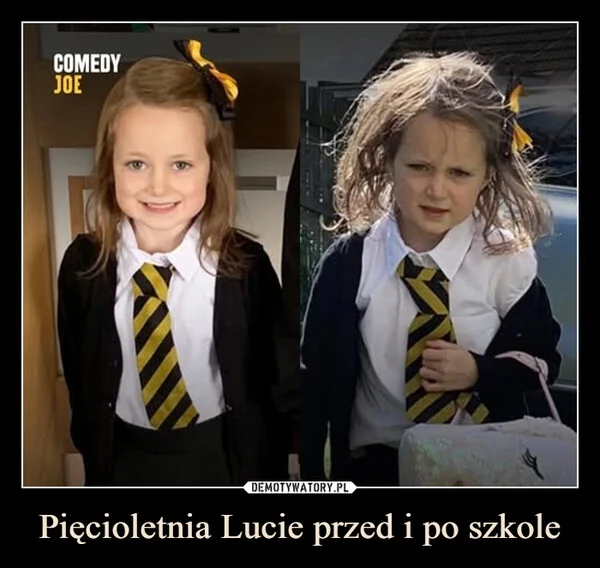 
    Pięcioletnia Lucie przed i po szkole