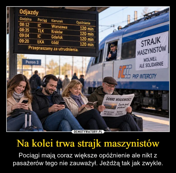 
    Na kolei trwa strajk maszynistów