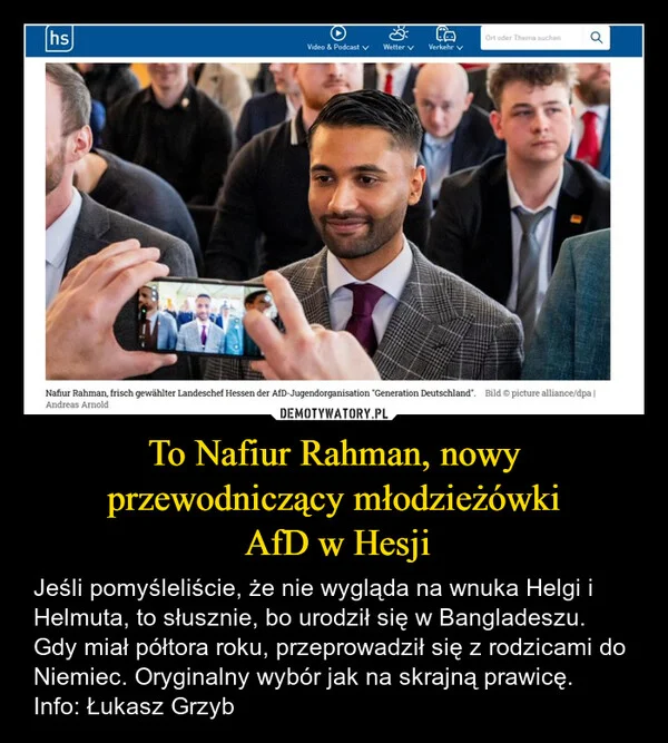 
    To Nafiur Rahman, nowy przewodniczący młodzieżówki AfD w Hesji