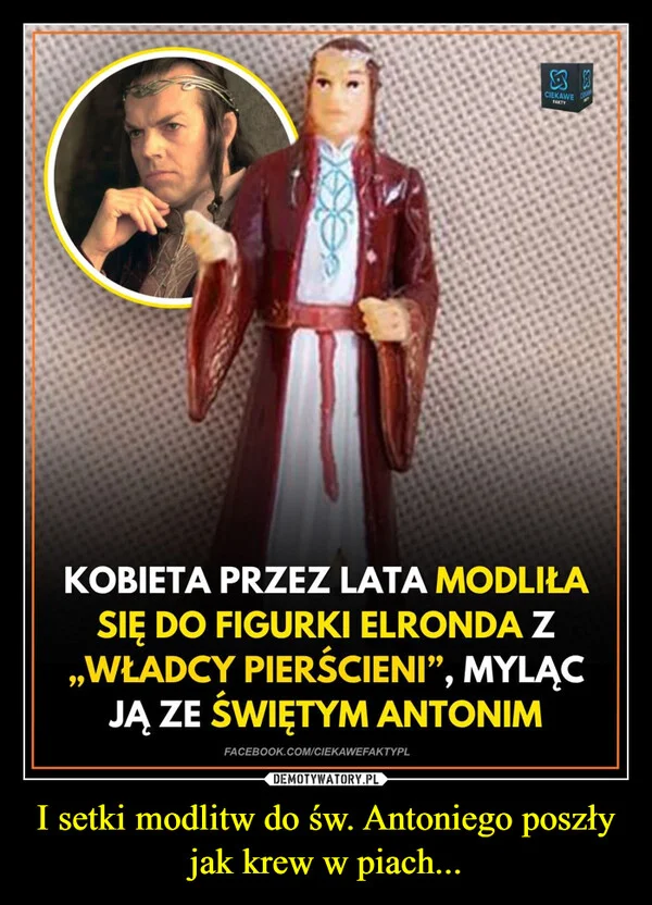 
    I setki modlitw do św. Antoniego poszły jak krew w piach...