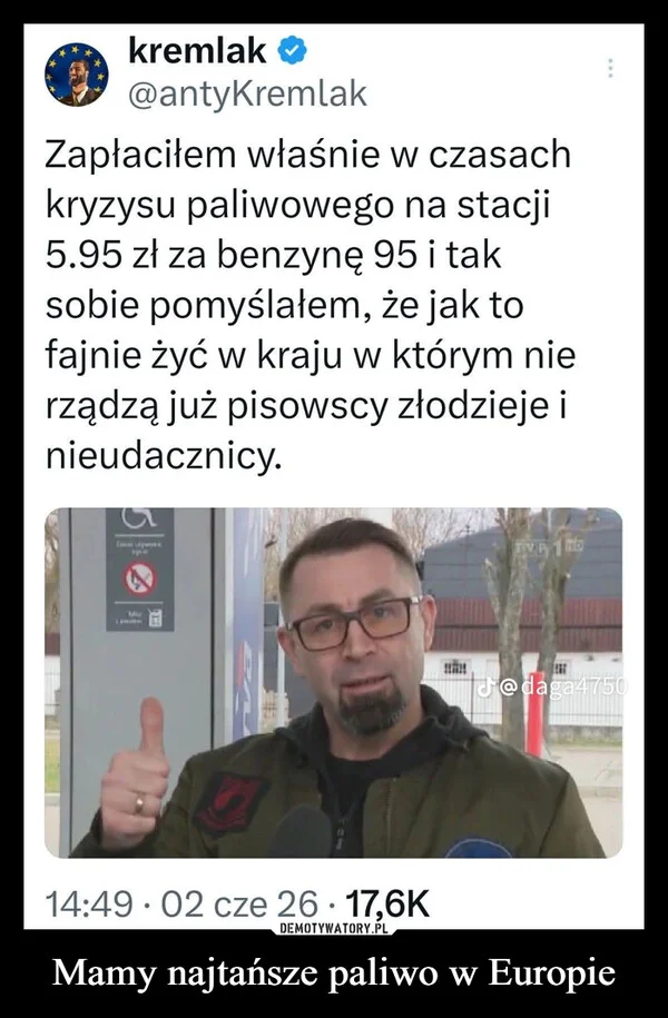 Mamy najtańsze paliwo w Europie