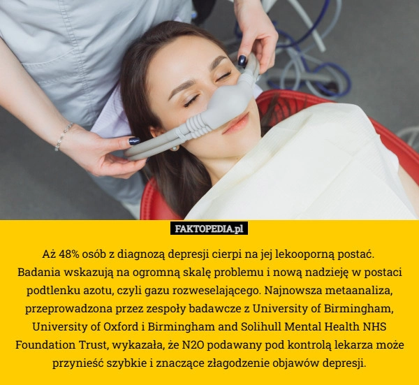 
    Aż 48% osób z diagnozą depresji cierpi na jej lekooporną postać. 
Badania