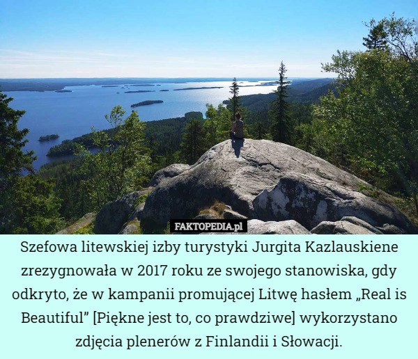 
    Szefowa litewskiej izby turystyki Jurgita Kazlauskiene zrezygnowała w 2017