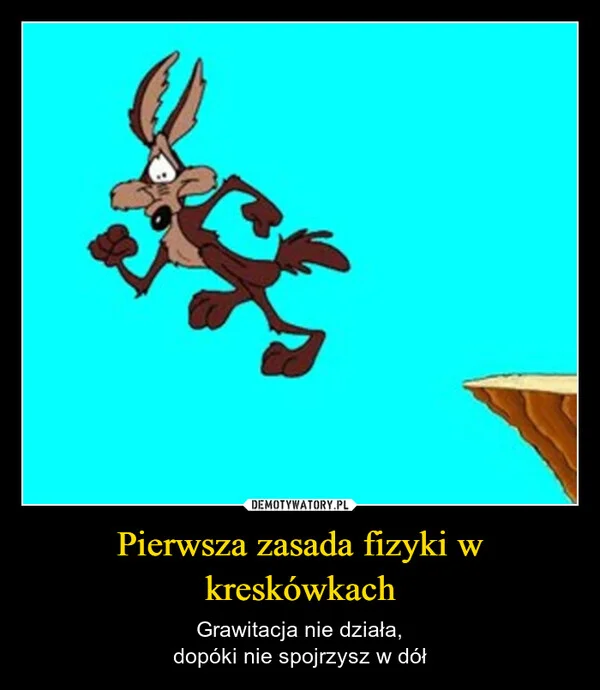 
    Pierwsza zasada fizyki w kreskówkach