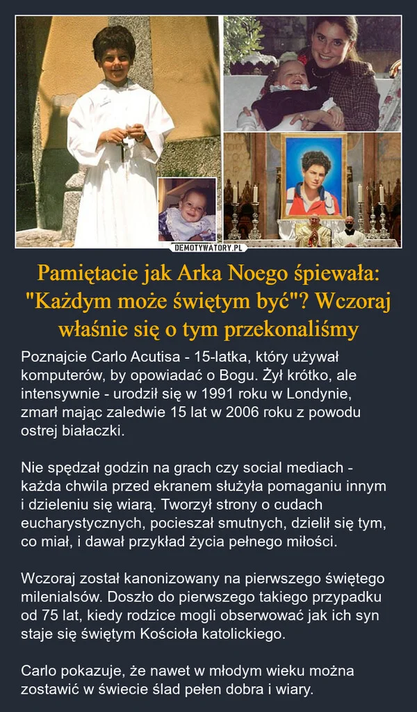 
    Pamiętacie jak Arka Noego śpiewała: 