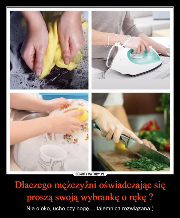 
    Dlaczego mężczyźni oświadczając się proszą swoją wybrankę o rękę ?