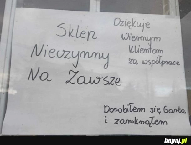 
    Wieś Łosiniec bez sklepu