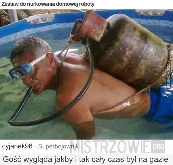 
    Zestaw do nurkowania domowej roboty