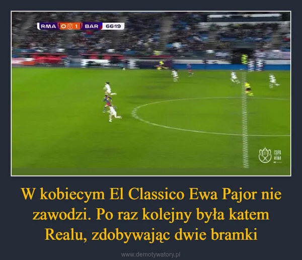 
    W kobiecym El Classico Ewa Pajor nie zawodzi. Po raz kolejny była katem Realu, zdobywając dwie bramki
