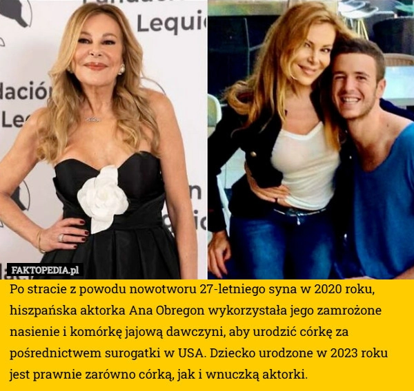 
    Po stracie z powodu nowotworu 27-letniego syna w 2020 roku, hiszpańska aktorka