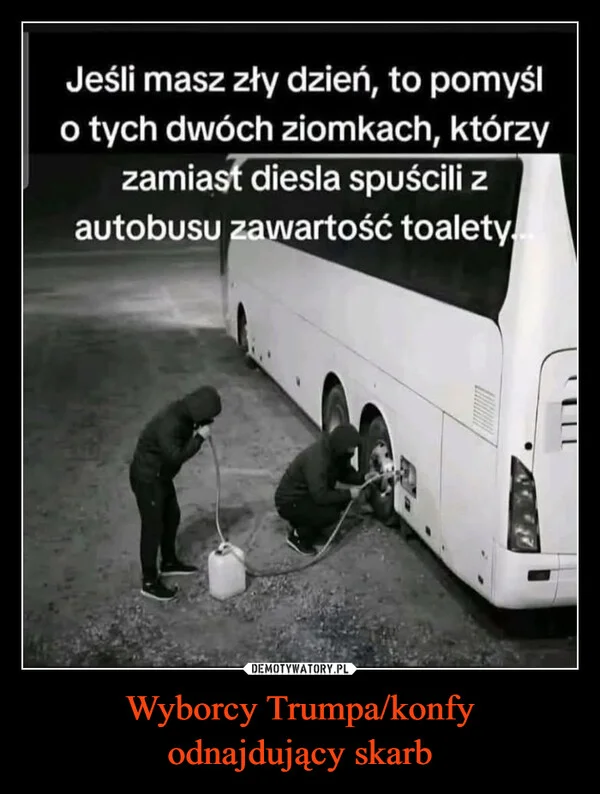 
    Wyborcy Trumpa/konfy odnajdujący skarb