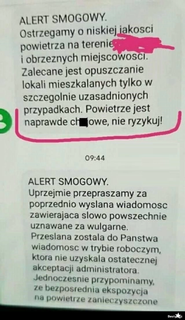 
    Alert smogowy 