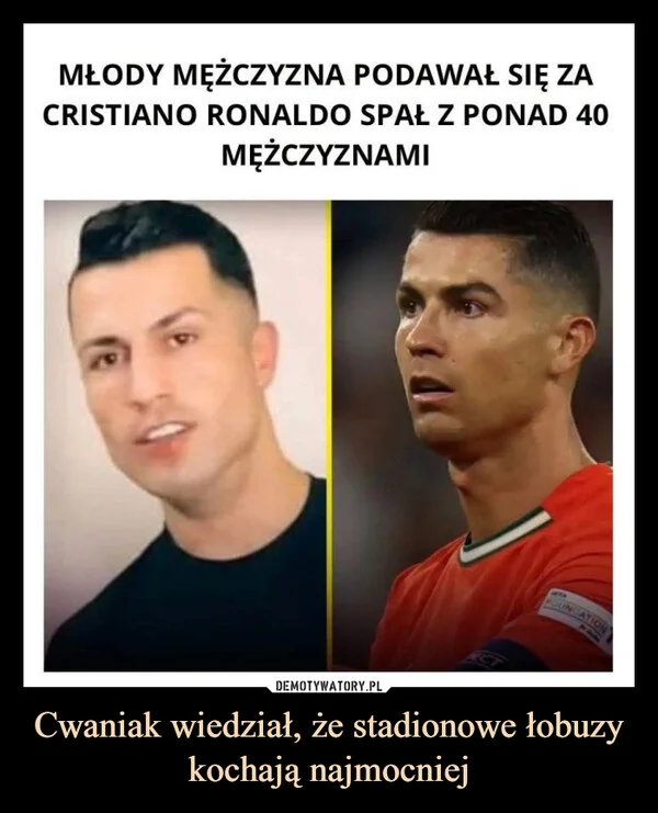 
    Cwaniak wiedział, że stadionowe łobuzy kochają najmocniej