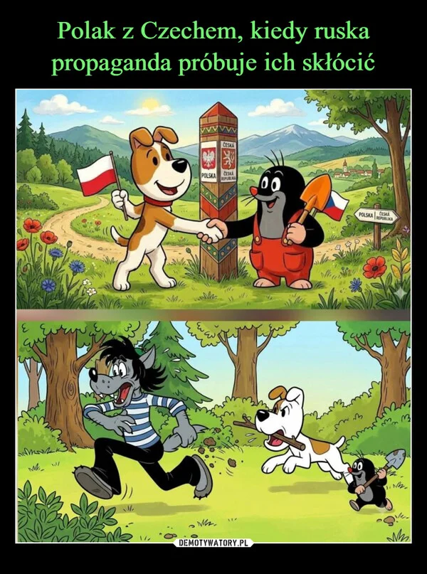 
    Polak z Czechem, kiedy ruska propaganda próbuje ich skłócić
