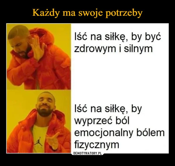 
    Każdy ma swoje potrzeby